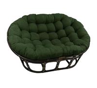 WEIDPHL Cojín Doble para Silla Papasan, Cojín Colgante Tipo Hamaca con Forma De Huevo Y Lazos, Cojín Extragrande De Algodón para Patio Y Jardín Al Aire Libre.,Dark Green