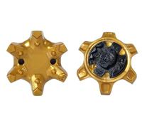 weiemgs 14 Piezas Repuestos Zapatos Golf Cleats con Llave - Compatible con Sistemas De Anclaje De adidas, Callaway, Footjoy, Nike, Oakley, Puma, Skechers(Oro)