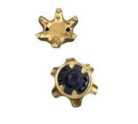 weiemgs 14 Unidades Tacos Zapatos Golf con Llave Rojo/Dorado. Compatible con Recambio Tacos Golf adidas, Skechers, Callaway, Puma, Oakley, Footjoy, Nike Y Pins Systems.(Oro)