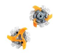 weiemgs 16 Spikes para Zapatos De Golf con Llave Compatible con adidas, Asics, Callaway, Cuater, Ecco, Footjoy, New Balance, Nike, Oakley, Puma, Squairz, Under Armor, Fast Twist 3.0(Yellow Gray)