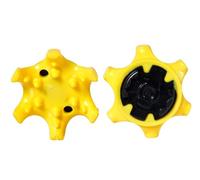 weiemgs 20 Piezas Clavos para Zapatos Golf Spikes con Llave - Compatible con Sistemas De Anclaje De adidas, Callaway, Footjoy, Nike, Oakley, Puma, Skechers(Amarillo)