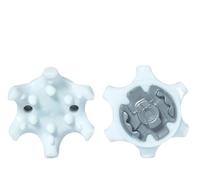 weiemgs 20 Piezas Clavos para Zapatos Golf Spikes con Llave - Compatible con Sistemas De Anclaje De adidas, Callaway, Footjoy, Nike, Oakley, Puma, Skechers(Blanco)