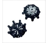 weiemgs 20 Piezas Tacos Zapatos Golf Spikes con Llave - Compatible con Footjoy, Nike, Callaway, Puma, New Balance, Asics, Cuater, SQAIRZ, Murphy, Payntr, U A, Adidas, Fast Twist 3.0 Sistemas(Negro)