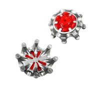 weiemgs 20 Unidades Spikes De Golf con Llave - Compatible con Footjoy, Callaway, New Balance, Nike, Adidas, U A, Ecco, Travis, Cuater, SQAIRZ, Asics, Murphy, Paytr, Fast Twist 3.0 Interfaz(Gray Red)