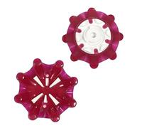 weiemgs 20 Unidades Tacos Zapatos Golf con Llave - Compatible con Footjoy, Callaway, New Balance, Nike, adidas, U A, Ecco, Travis, Cuater, SQAIRZ, Asics, Murphy, Paytr, Fast Twist 3.0(Rojo)