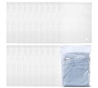WEIESCIE 10 PCs Bolsas de Almacenamiento de Viaje, Multifuncional Impermeable Transparente Bolsas Zip Almacenaje Ropa, Organizador Maleta Armario, Zapatos, Toallas