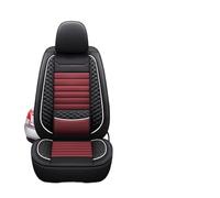 WEIFANAA Fundas Asiento Coche para Ford para Focus para Mondeo para Wing para Tiger para Lavida 5 Asientos Cubierta De Asiento De Cuero De Coche Todo Incluido(5 Seats Black Red)