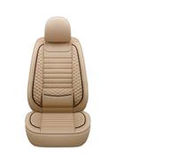 WEIFANAA Fundas Asiento Coche para Ford para Focus para Mondeo para Wing para Tiger para Lavida 5 Asientos Cubierta De Asiento De Cuero De Coche Todo Incluido(5 Seats Beige)