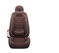 WEIFANAA Fundas Asiento Coche para Ford para Focus para Mondeo para Wing para Tiger para Lavida 5 Asientos Cubierta De Asiento De Cuero De Coche Todo Incluido(Coffee with Pillow)