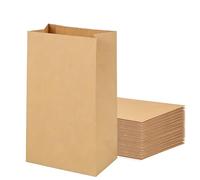 Weifeng 50 Bolsas de Papel Kraft 20×12,5×30,5cm Bolsas de Papel Grandes Papel Bocadillos
