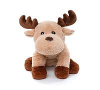 WEIGEDU Adorable Peluche de Alce Reno y caribú para niños, bebés, niños, cumpleaños, decoración para la Hora de Dormir, 33 cm, marrón súper Suave
