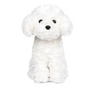 WEIGEDU Juguete de caniche de peluche, juguete de caniche, perro y cachorro, felpa para niños y niñas, niños, cumpleaños, Pascua, regalos para dormir, 12.6 pulgadas, color blanco