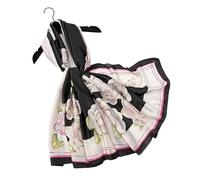 WEIGEER Silk Scarf Women Bufanda de seda para mujer chal de gasa bufanda de loto pañuelo para delgada playa cinturón de hiyab chal de novia bufanda de gasa (Rojo/Negro)