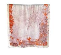 WEIGEER Silk Scarf Women Orange Shawl Stain Neckerchief Head Wrap Thin Beach Scarf Vintage Bridal Shawl Chiffon Muslim Colorful Cloth Christmas L189/W90 (Rojo)
