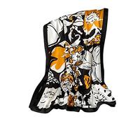 WEIGEER Silk Scarf Women Shawl Leaf Scarf Stain Neckerchief Head Wrap Thin Scarf Ladies Beach Scarf Vintage Bridal Shawl Chiffon Scarf Muslim Colorful Cloth (Negro)