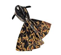 WEIGEER Silk Scarf Women Shawl Leaf Scarf Stain Neckerchief Head Wrap Thin Scarf Ladies Beach Scarf Vintage Bridal Shawl Chiffon Scarf Muslim Colorful Cloth (Hoja Negra)