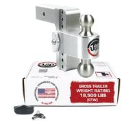 Weigh Safe Adjustable Trailer Hitch Ball Mount - 6"""" Adjustable Drop H