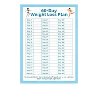 Weight Chart - 60-Day Weight Record | Weights Tracker Journal