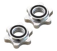 Weight Collars - 2X Dumbbell Collars, Hex Nut Bar Clamps, Casting Iron 1 Inch Barbell Clip, Dumbbell Weight Lifting Accessory for Gym, Fitness, Strength Training Equipment