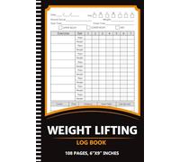 Weight Lifting Log Book: Daily Workout & Fitness Progress Tracker with Large Print (108 Pages, 6"x9")