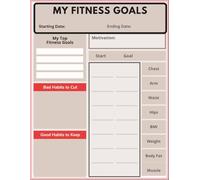 Weight Loss & Body Measurement Planner: 250-Page Fitness Journal for Weight Tracking, Body Measurements, Progress Photos, Monthly Goals, Healthy Habits, and 12-Month Wellness Planning