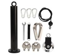 Weight Pulley System | Pulley Rotating Pulley for Home Gym | Easy Install Cable Attachment for Triceps/LAT Pulldown/Core | 2m Cable, Stainless Steel