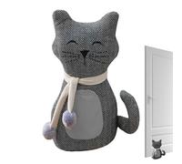 Weighted Cat Door Stopper Cute Cartoon Design - Heavy Fabric Doors Holder Blocker, Decorative Room Door Stopper for Bedroom, Apartment, Home, Dorm, Hotel, Classroom, Office & Travel Use