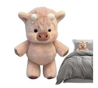 Weighted Cow Plush Toy - Soft Stuffed Animal Doll for Bedroom Decoration | PP Cotton Filled Fabric with Plush Texture, Soft Polyester Fabric, Cute Cushion Companion for Sofa Car