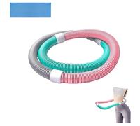 Weighted Soft Hula Circle for Adults - 3.3lb Foldable Fitness Hoop, 2025 New Portable Home Gym Adults Body Waist Slimming Exercise Equipment, Easy to Use (Pink)
