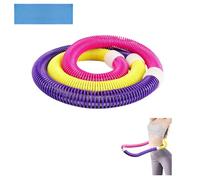 Weighted Soft Hula Circle for Adults - 3.3lb Foldable Fitness Hoop, 2025 New Portable Home Gym Adults Body Waist Slimming Exercise Equipment, Easy to Use (Purple)