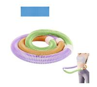 Weighted Soft Hula Circle for Adults - 3.3lb Foldable Fitness Hoop, 2025 New Portable Home Gym Adults Body Waist Slimming Exercise Equipment, Easy to Use (Orange)