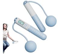 Weighted Steel Wire Long Rope - Cordless Counting JumpRopes | Weighted Cordless Jump Ropes | Fitness Exercise Training Jump Rope | Digital Counting Ropes Ball for Men, Women