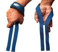 Weightlifting House Correas de Levantamiento de Pesas. Correas de muñeca para Levantamiento de Pesas olímpico, arrebatar, Tirar y Peso Muerto para Hombres y Mujeres (Azul)