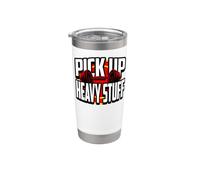 Weightlifting Motivation Pick Up Heavy Stuff Gym Graphic Vaso térmico de acero inoxidable de doble pared