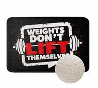 Weights Don't Lift Themselves - Tapetes de baño para baño, gimnasio, entrenamiento, deporte, palabra negra, alfombras de baño, lavables a máquina, alfombra de baño, decoración de habitación para suelo
