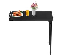 WEIGR Mesa de cocina plegable de madera, 75 x 40 cm, ahorra espacio, mesa de pared para salón, comedor y habitación de los niños, estable, para espacios pequeños (negro)