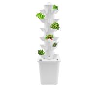 WEIGR Torre hidropónica, 30 agujeros, 6 plantas, torre hidropónica, jardín, kit de sistema de cultivo de torre aeropónica, Hydro Grow 10 l tanque de agua, hidroponía vertical de jardín para hierbas