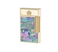 WeiGuangDu Men's Vintage-Style Brass Flip-Top Lighter; Produces a Crisp, Pleasing Sound When Opened; Refillable; Suitable as a Gift or for Home Use (Fuel Not Included).(Blue)