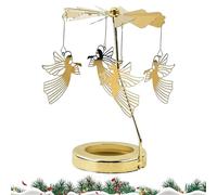 Weihnachtliches Kerzenkarussell | 1 pieza Duftkerzen Deko Mit Dreheffekt |12,8 x 6 cm Elegante Tischdekoration Für Zuhause, Büro Und Schlafzimmer, Meditation, Wellness, Feste Geburtstage, Schönes