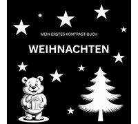 Weihnachtliches Kontrast-Buch für Babys von 0-6 Monaten mit 30 winterlichen Motiven