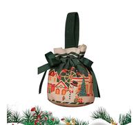 Weihnachts Geschenktüten aus Stoff, 10x20cm, Festliche Süßigkeiten- mit Kordelzug für Kinder und Erwachsene, Weihnachtsthema Geschenke