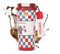 Weihnachts Tumbler | Edelstahl Wasserflasche - Urlaubsstrohhalm-Wasserflasche aus Edelstahl | Thermobecher für Kinder, Jugendliche & Erwachsene | Für Büro, Schule, Outdoor, Fitness, Camping & Reisen