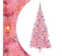 Weihnachtsbaum mit 300 s - 180 cm Rosa PVC Baum mit Ständer - Festliche Weihnachtsdekoration für Wohnzimmer, Garten Oder Party - Langlebig & Wiederwendbar