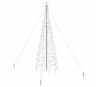 Weihnachtsbaum mit Erdspießen - 400 cm Eisen - Mehrfarbig für Garten & Vorgarten - Wetterfeste Festtagsdeko