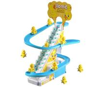 Weihnachtsente Kletterspielzeug - Weihnachts-Achterbahn-Spielzeug Mit Kletternden Enten, Weihnachts-Schiebespielzeug Mit LED-Blinklichtern Und Musik Für Kinder, Kleinkinder Und Kinder