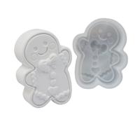 Weihnachtsformen Für Harz - 7,8 x 10,4 cm/3,07 x 4,09 Zoll Lebkuchenmann Epoxidharzformen Silikon - Bastelwerkzeuge Für Gips Ton Seife Schreibtischdekoration Ornamente Und Wohnaccessoires