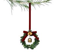 Weihnachtskranz, 30cm Türkranz Weihnachten Weihnachtstürkranz mit Glöckchen, Schleifen und Rentier für den Winter, Partys, Zusammenkünfte, Weihnachtsfeiern im Innen- und Außenbereich Dekoration