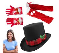 Weihnachtsmann-Kostüm, Weihnachtsoutfits Für Frauen - Cowgirl-Hut-Weihnachtsoutfits - 3x Weihnachtsmann-Kostümset, Ausgefallene Weihnachtskostüme Für Bühnenauftritte, Weihnachtsfeiern