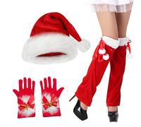 Weihnachtsmann-Kostüm, Weihnachtsoutfits Für Frauen - Vaquera-Hut-Weihnachtsoutfits - 3x Weihnachtsmann-Kostümset, Ausgefallene Weihnachtskostüme Für Bühnenauftritte, Weihnachtsfeiern