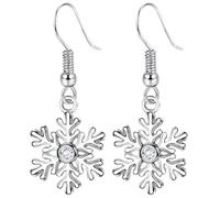 Weihnachtsohrringe Silber 925, BHGWR Ohrringe Weihnachten 925 Silber Weihnachts Accessoires Damen, Weihnachts Ohrringe Schneecken Weihnachtsschmuck Kleine Weihnachtsgeschenke für Frauen